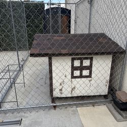 Large Outdoor Dog Kennel With Dog House 