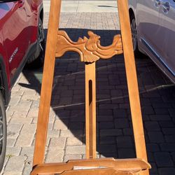 Vintage  Carved Artwork Display Easel