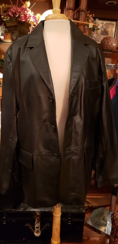 New Mens Leather Jacket. Size Large $100 0bo
