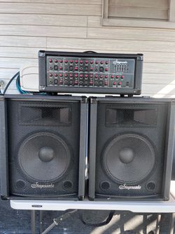 PA system with speakers