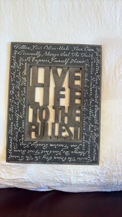 Live Life To The Fullest Wall Plaque