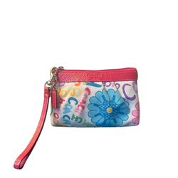 Coach Daisy Floral Wristlet
