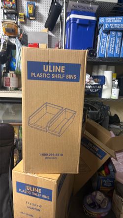 Plastic shelf bins