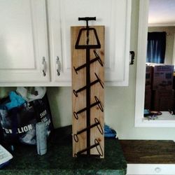 5 Bottle Wooden Wine Rack