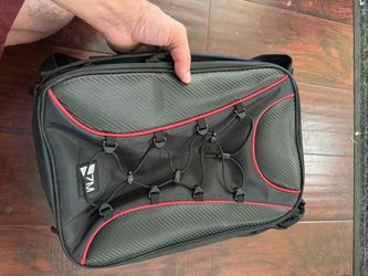 ZZM Motorcycle Tail Bag 22-34L Black Red