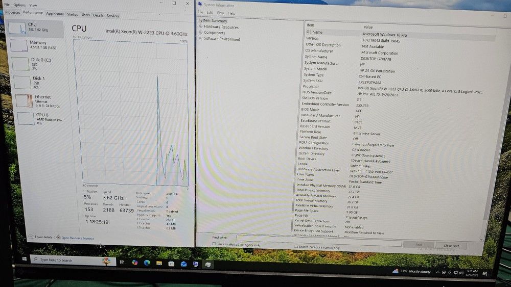 HP Z4 G4 Workstation — Xeon + 32GB RAM