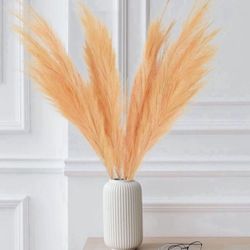 SamDecor 4PCS Faux Pampas Grass Tall (Creamy) 40 Inches/3.3FT Tall Pampas Grass For Floor Vase Non Shedding Allergen Free Large Pampas Grass Boho Home