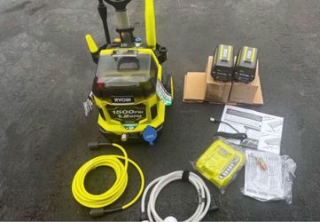 RYOBI PRESSURE WASHER  40V HP Brushless Whisper Series 1500 PSI 1.2 GPM Cold Water Electric Pressure Washer  everything  includes