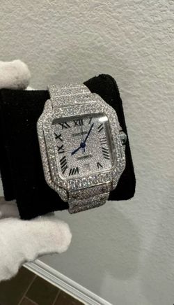 Cuban Iced Moissanite Watch