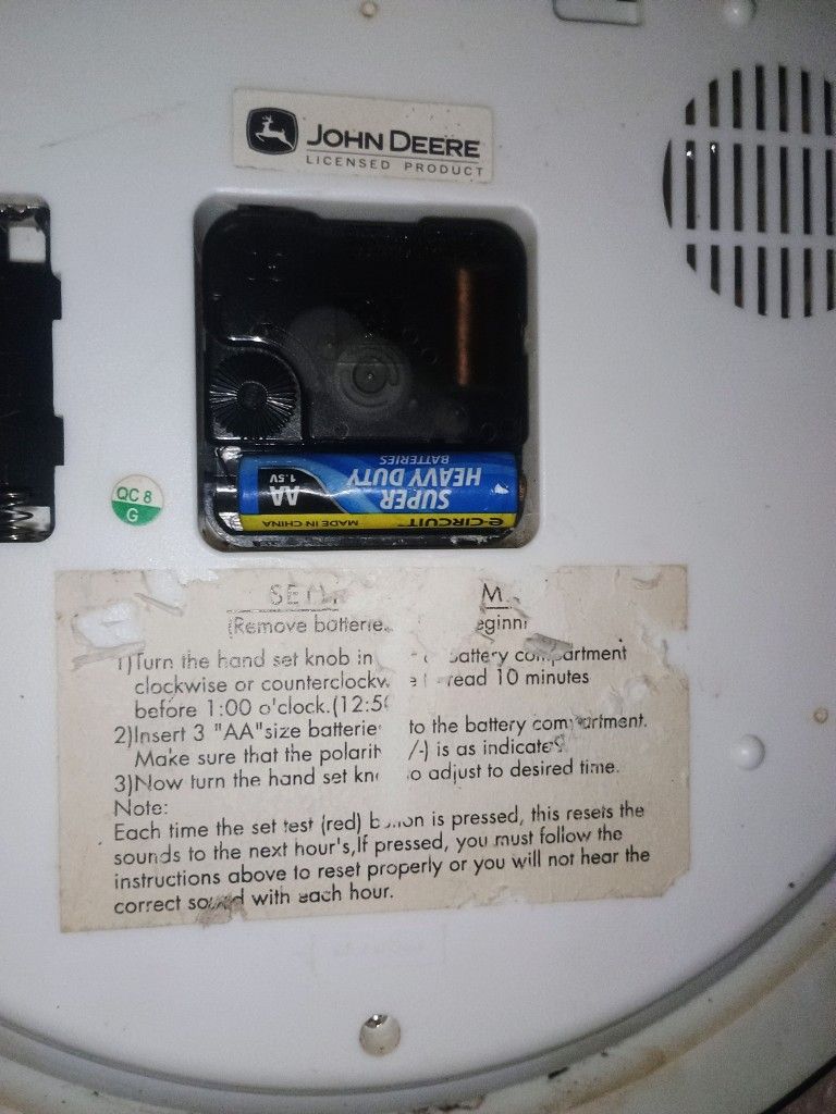 A John Deere Hanging Wall Clock