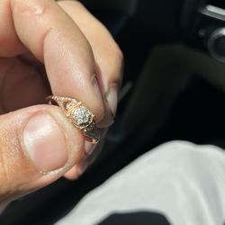 Rose Gold Diamond Engagement Ring 