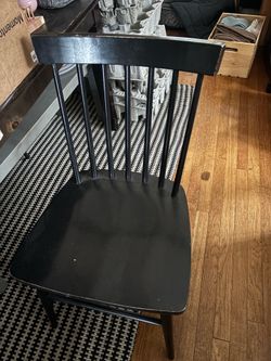 Black Spindle Back Dining Chair