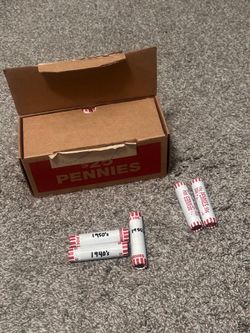 (1) Box of pennies