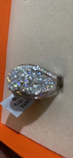925 silver Moissanite ring size 10 new with tag