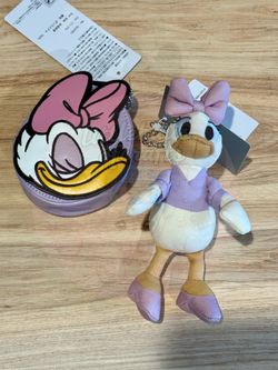 Tokyo Disney Daisy Duck Coin Purse and Plush Keychain