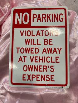 No Parking Tow Away Metal Sign