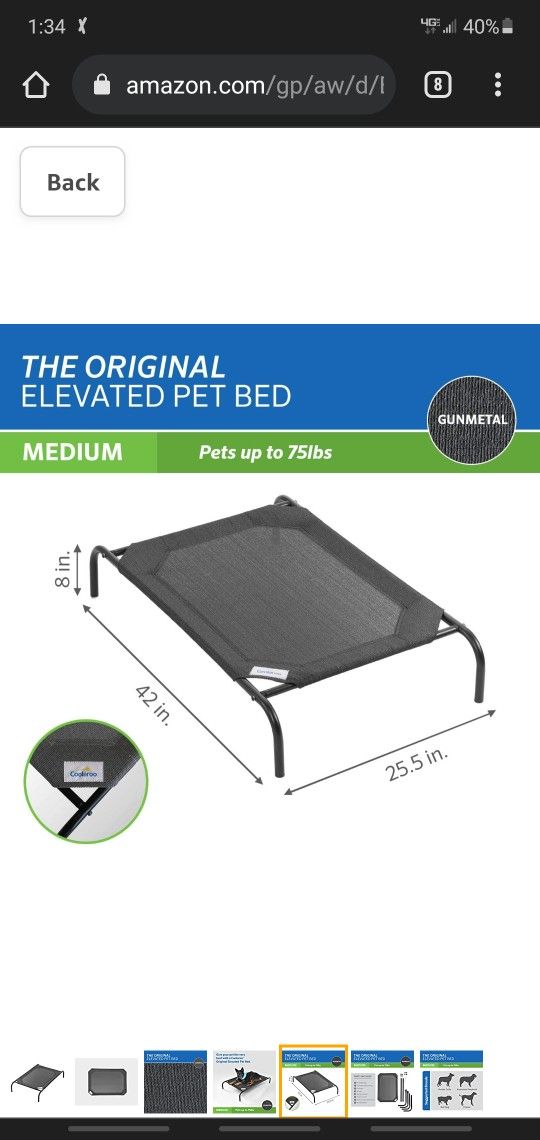 Elevated Pet Bed 