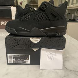 Air Jordan 4 Black Cat 2025  Sz 6Y DS