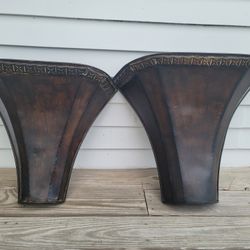 Set of Metal Wall Pockets  - Wall Decor 