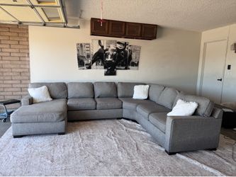 Gray sectional sofa couch sala