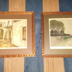 2 Scenic Lithographs 1970's