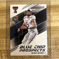 Patrick Mahomes Rookie Card 2017 Panini Blue Chip Prospect $150 Pick Up Will Also Ship Through Pay Pal Cash App Or Venmo For $165