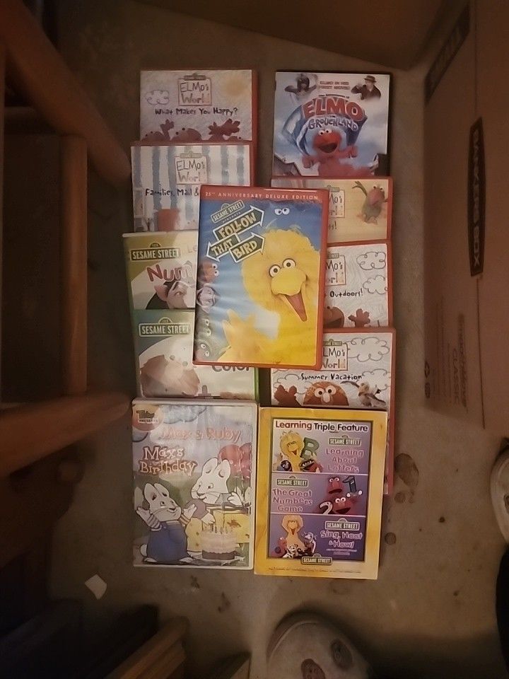 Sesame Street Elmo DVD Lot OF 11