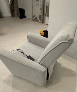 Light Gray Power Recliner Chair
