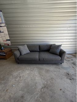 Gray fabric sofa