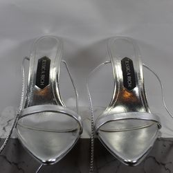 Jessica Rich - Rich Sandal - Silver Metallic Stiletto -  size 39