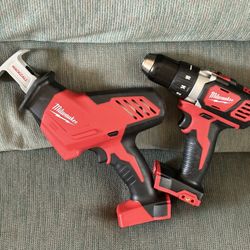 Milwaukee M18 Hackzall And 1/2” Drill Brand New.! Tools Only.!