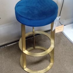 New Pasha Velvet Gold Base Counter Stool High Quality Heavy Duty 