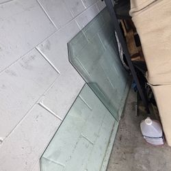 Large Free 1   Heavy  Table Glass 1  Middle And 1 Side Table Glass