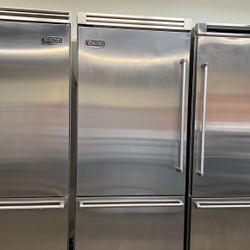 Viking 36”Wide Built In Stainless Steel Bottom Freezer Refrigerator 