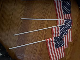 Set Of American Flags