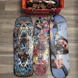skateboard decks/wheels/misc parts