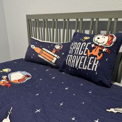 Snoopy Space Pottery Barn Quilt 