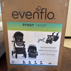 Evenflo Pivot Troop Child and Pet Modular Travel System (Rhodesboro Black) Stroller