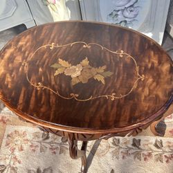 Beautiful Carved And Inlaid Woods Coffee Table / Tea Table 
