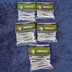 3”1/4 golf white tees