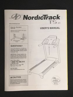 Nordictrack t5zi manual sale