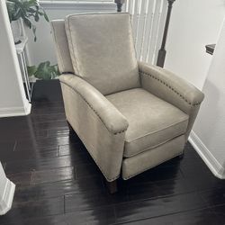 Cream Leather Recliner