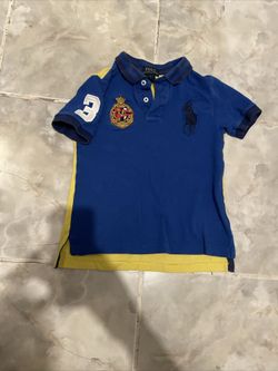Polo Ralph Lauren Boys Unisex SZ 5T Kids Toddler Polo Shirt Big Pony #3 Blue