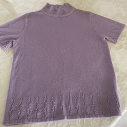 Hiddenbrook Area  Pullover Sweater Lavender Small 