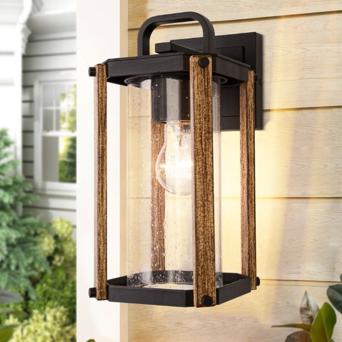 Wood Grain Porch wall light