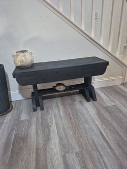 Black Wood Entryway Bench