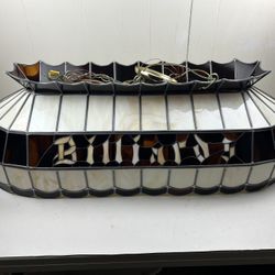 Billiards Pool Stained Glass Light Fixture