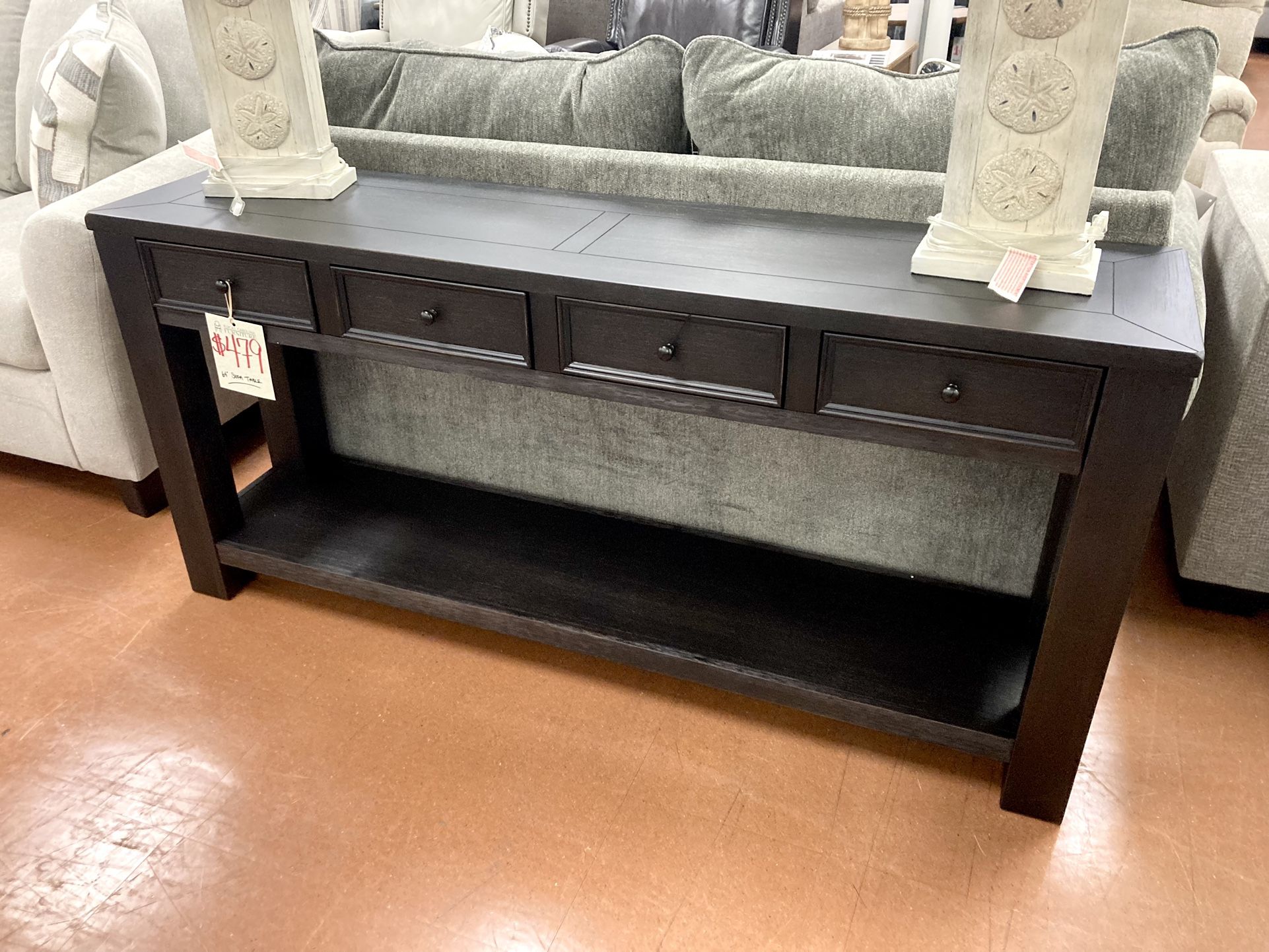 New 64” Black Sofa Table — SPECIAL 