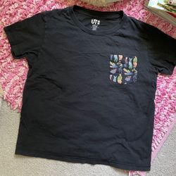 Uniqlo Black Women's T-shirt Designed By Grace Lee