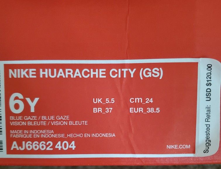Nike Huarache Size 6Y